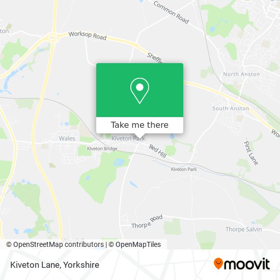 Kiveton Lane map