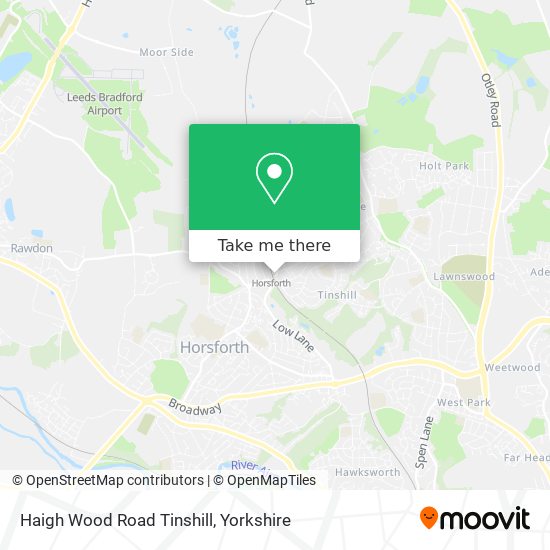 Haigh Wood Road Tinshill map