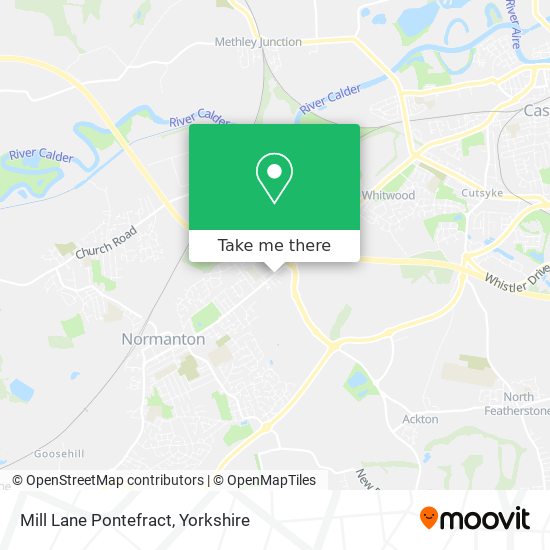Mill Lane Pontefract map