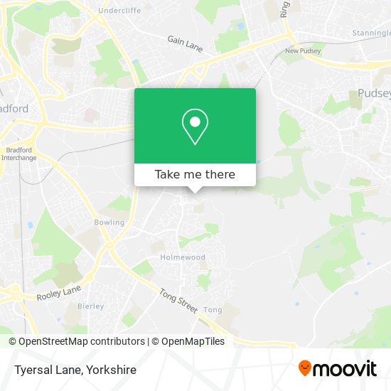 Tyersal Lane map