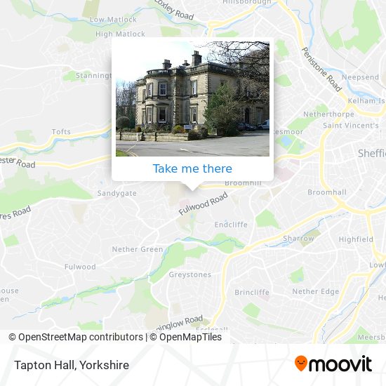 Tapton Hall map