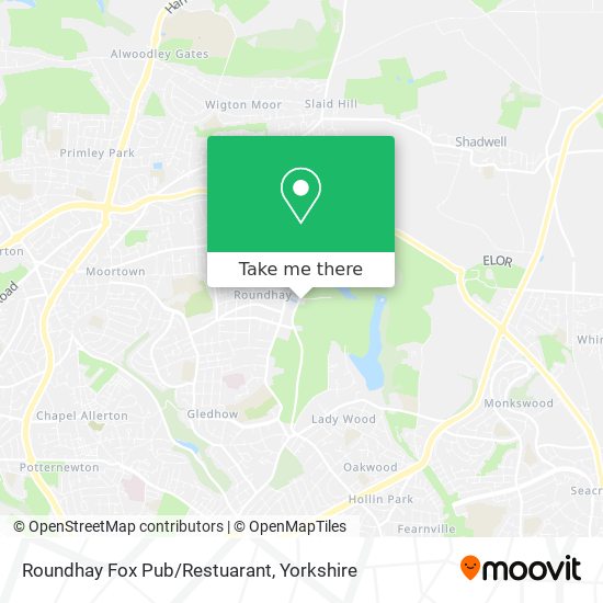 Roundhay Fox Pub/Restuarant map