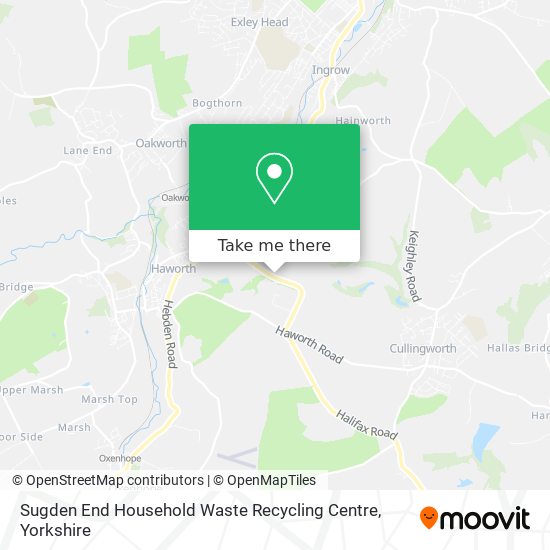 Sugden End Household Waste Recycling Centre map