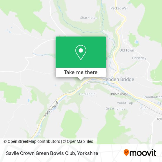 Savile Crown Green Bowls Club map