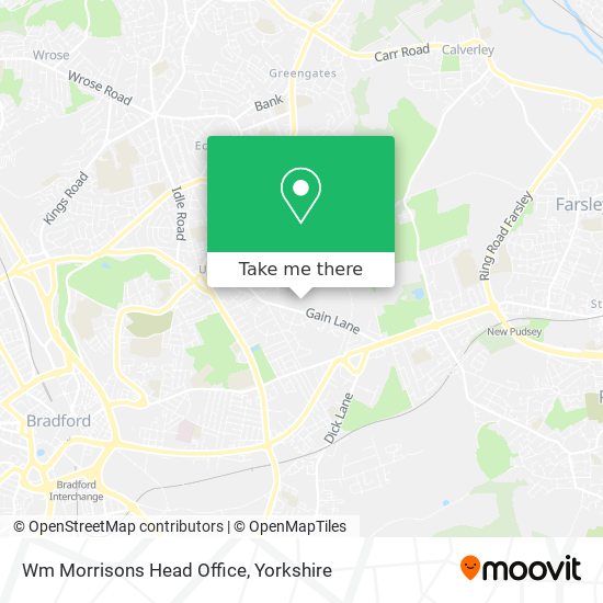 Wm Morrisons Head Office map