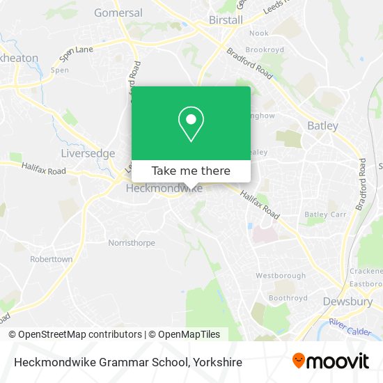 Heckmondwike Grammar School map