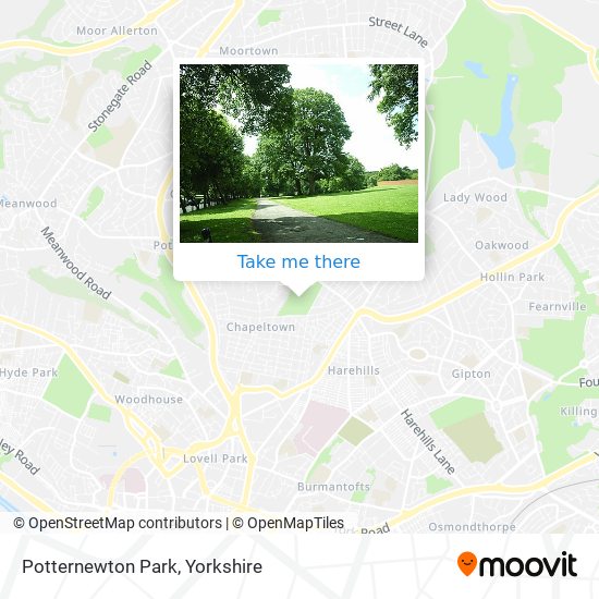 Potternewton Park map