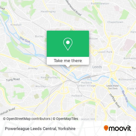 Powerleague Leeds Central map
