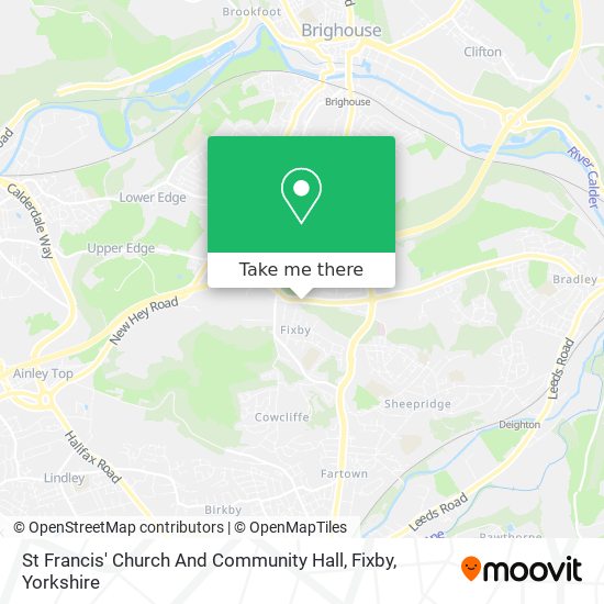 St Francis' Church And Community Hall, Fixby map