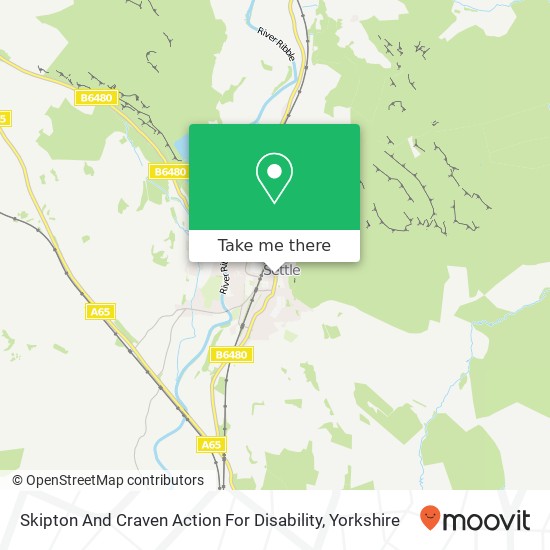 Skipton And Craven Action For Disability map