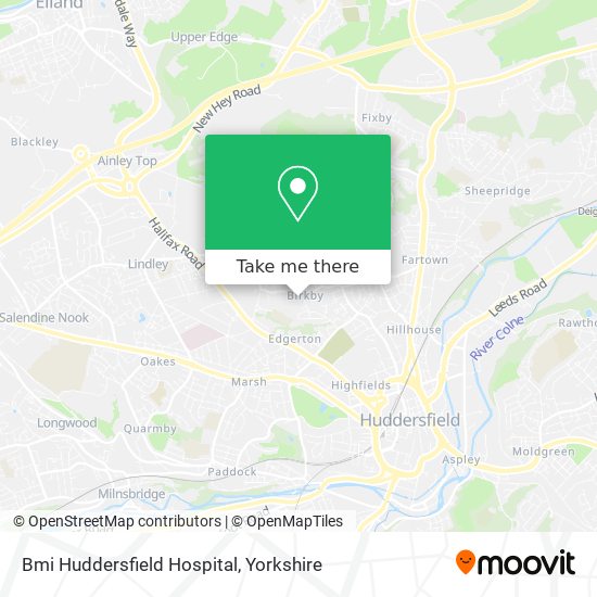 Bmi Huddersfield Hospital map