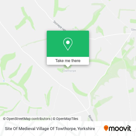 Site Of Medieval Village Of Towthorpe map