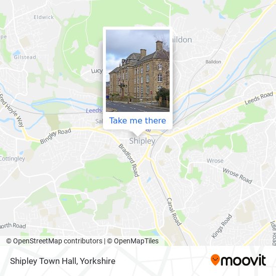 Shipley Town Hall map