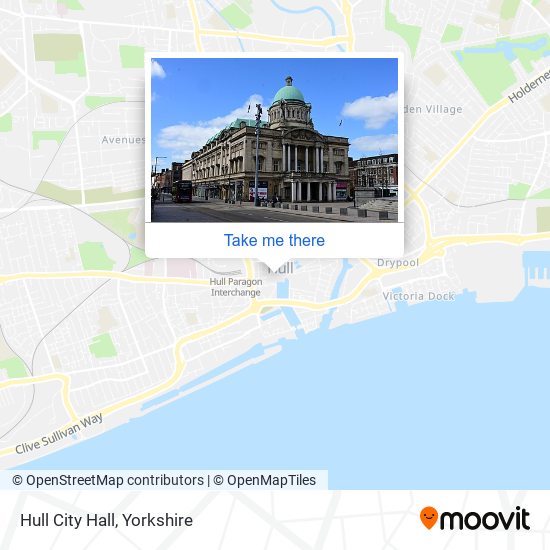 Hull City Hall map