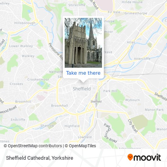 Sheffield Cathedral map