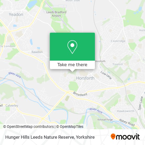 Hunger Hills Leeds Nature Reserve map