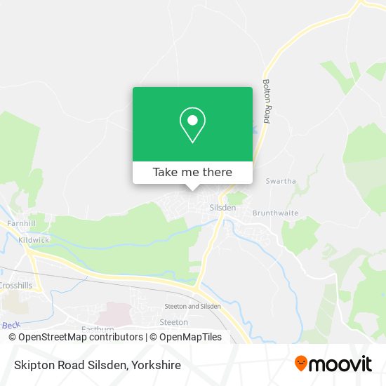 Skipton Road Silsden map