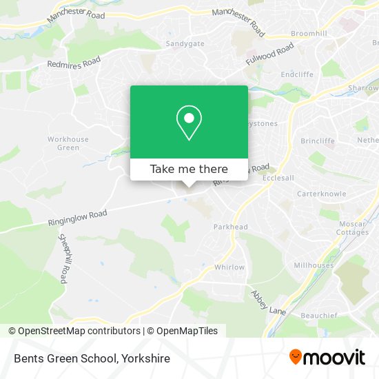 Bents Green School map