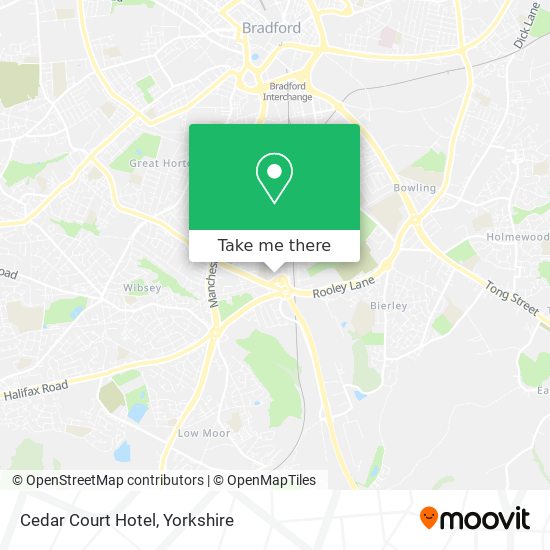 Cedar Court Hotel map