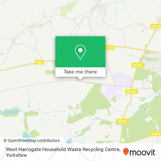 West Harrogate Household Waste Recycling Centre map