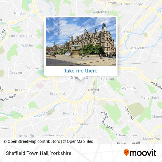 Sheffield Town Hall map