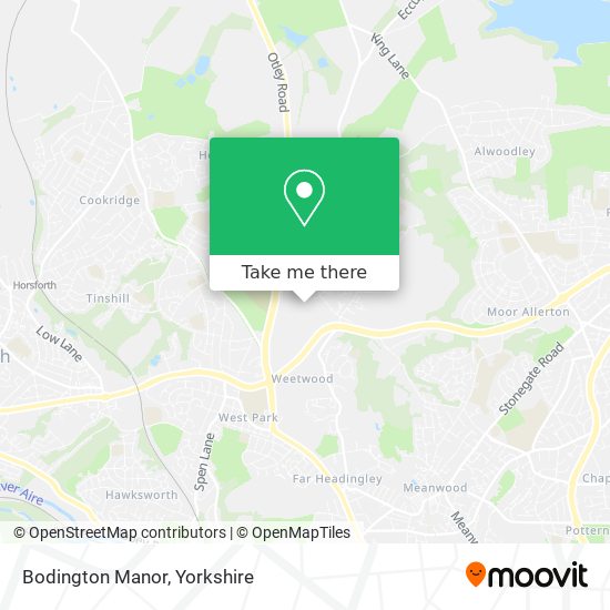 Bodington Manor map