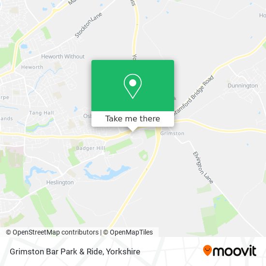 Grimston Bar Park & Ride map