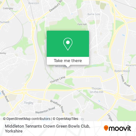 Middleton Tennants Crown Green Bowls Club map