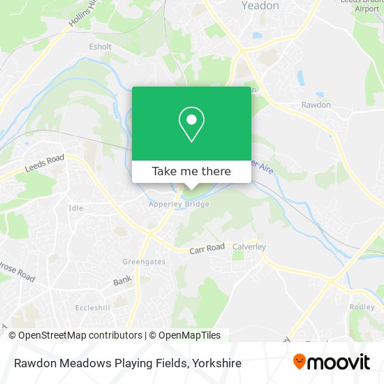 Rawdon Meadows Playing Fields map