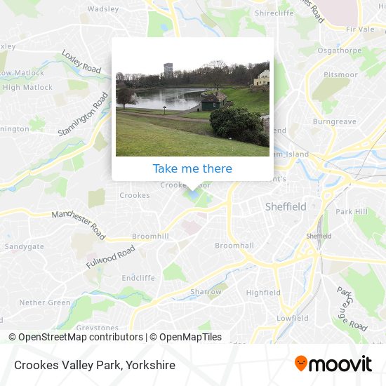 Crookes Valley Park map