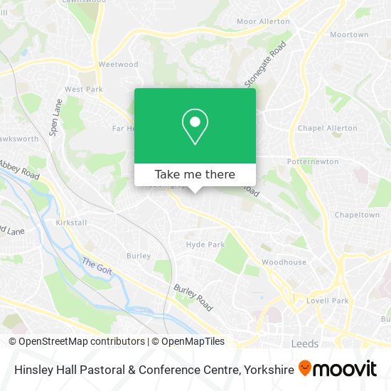 Hinsley Hall Pastoral & Conference Centre map