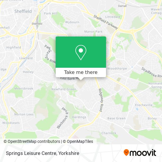 Springs Leisure Centre map