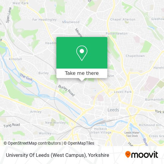 University Of Leeds (West Campus) map