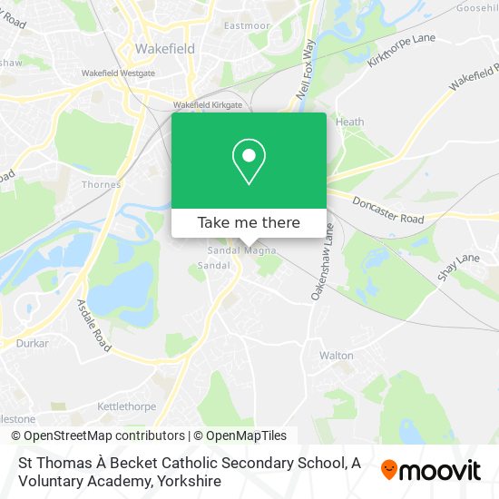 St Thomas À Becket Catholic Secondary School, A Voluntary Academy map