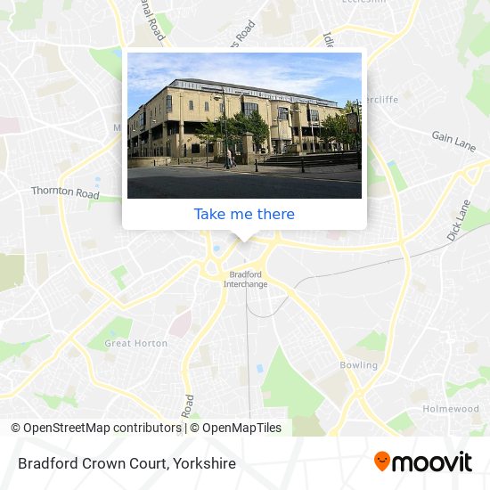 Bradford Crown Court map