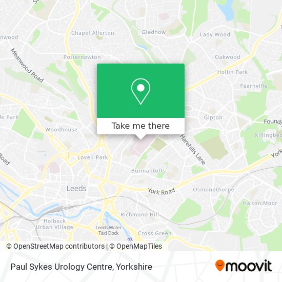 Paul Sykes Urology Centre map