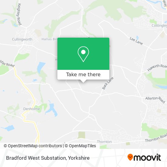 Bradford West Substation map