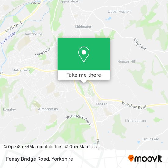 Fenay Bridge Road map