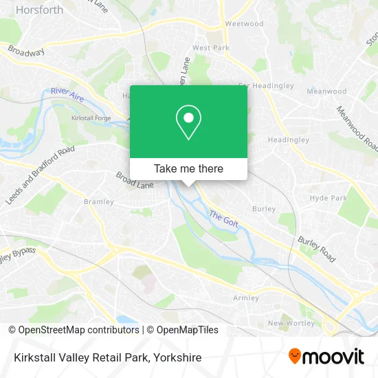 Kirkstall Valley Retail Park map