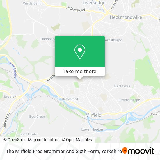 The Mirfield Free Grammar And Sixth Form map