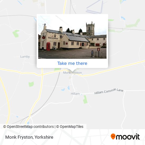 Monk Fryston map