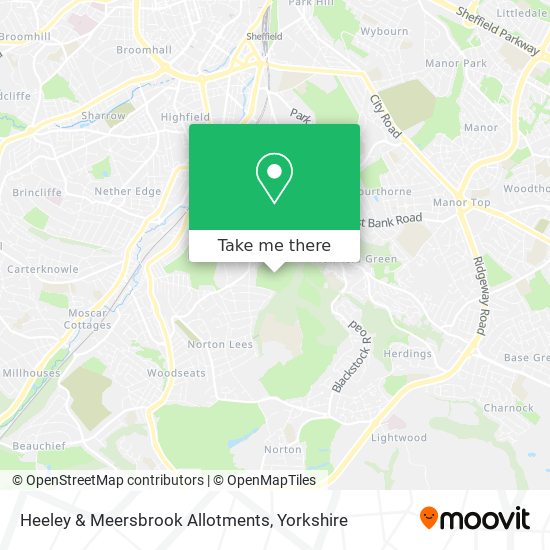 Heeley & Meersbrook Allotments map