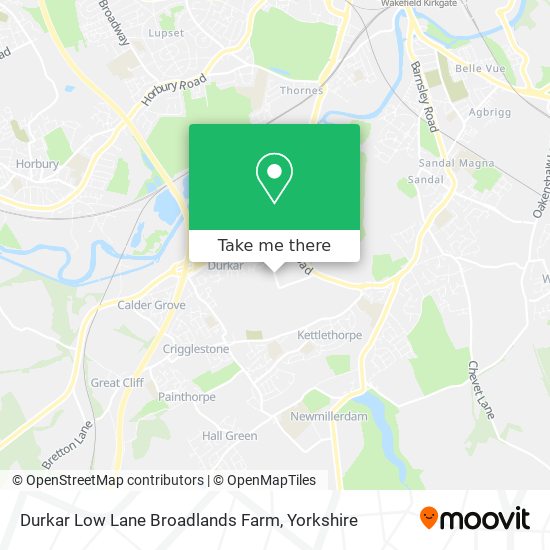 Durkar Low Lane Broadlands Farm map