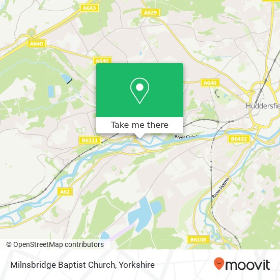 Milnsbridge Baptist Church map