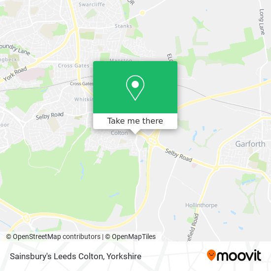 Sainsbury's Leeds Colton map