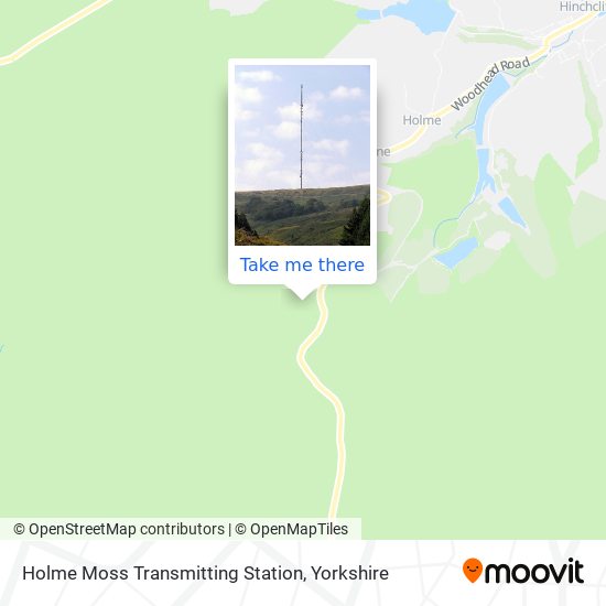Holme Moss Transmitting Station map