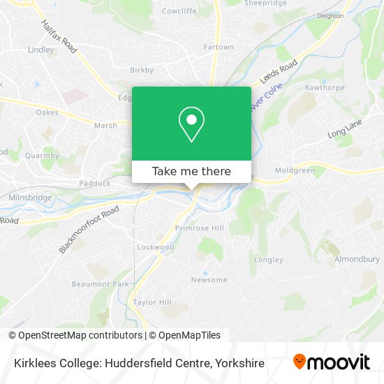 Kirklees College: Huddersfield Centre map