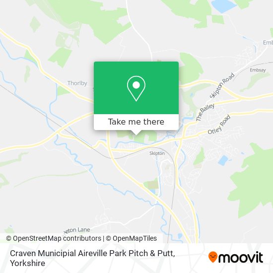 Craven Municipial Aireville Park Pitch & Putt map