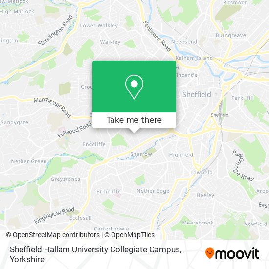 Sheffield Hallam University Collegiate Campus map