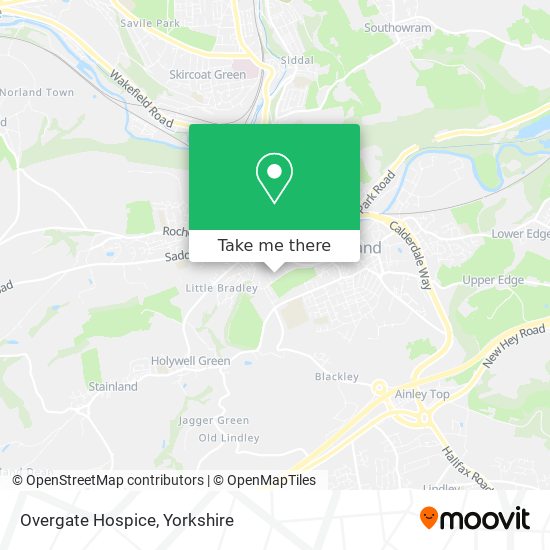Overgate Hospice map